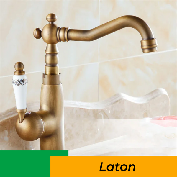 Llave mezcladora de superficie o lavabo para baño estilo antiguo BA310 –  Eleganz Home