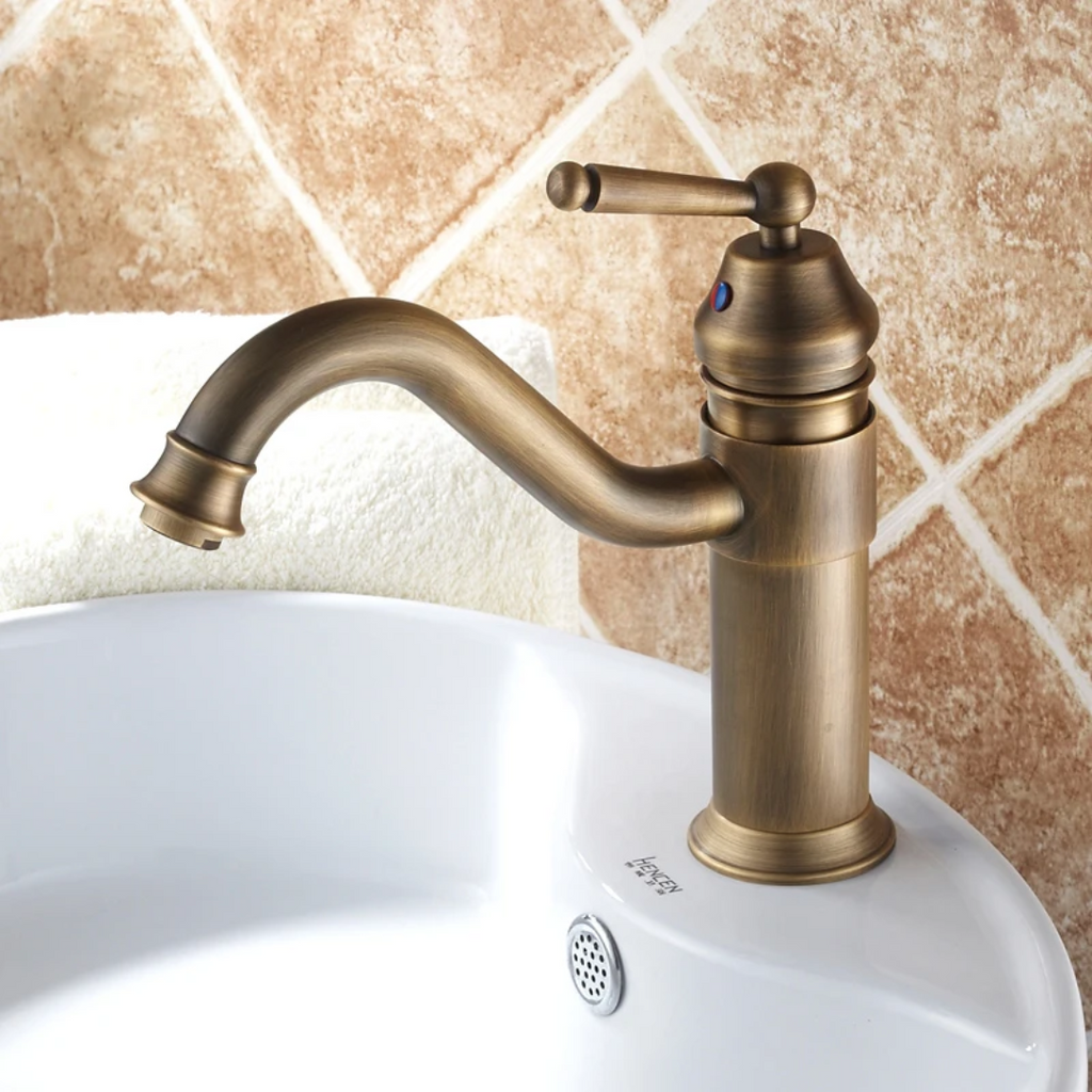 Llave mezcladora de superficie o lavabo para baño estilo antiguo BA310 –  Eleganz Home